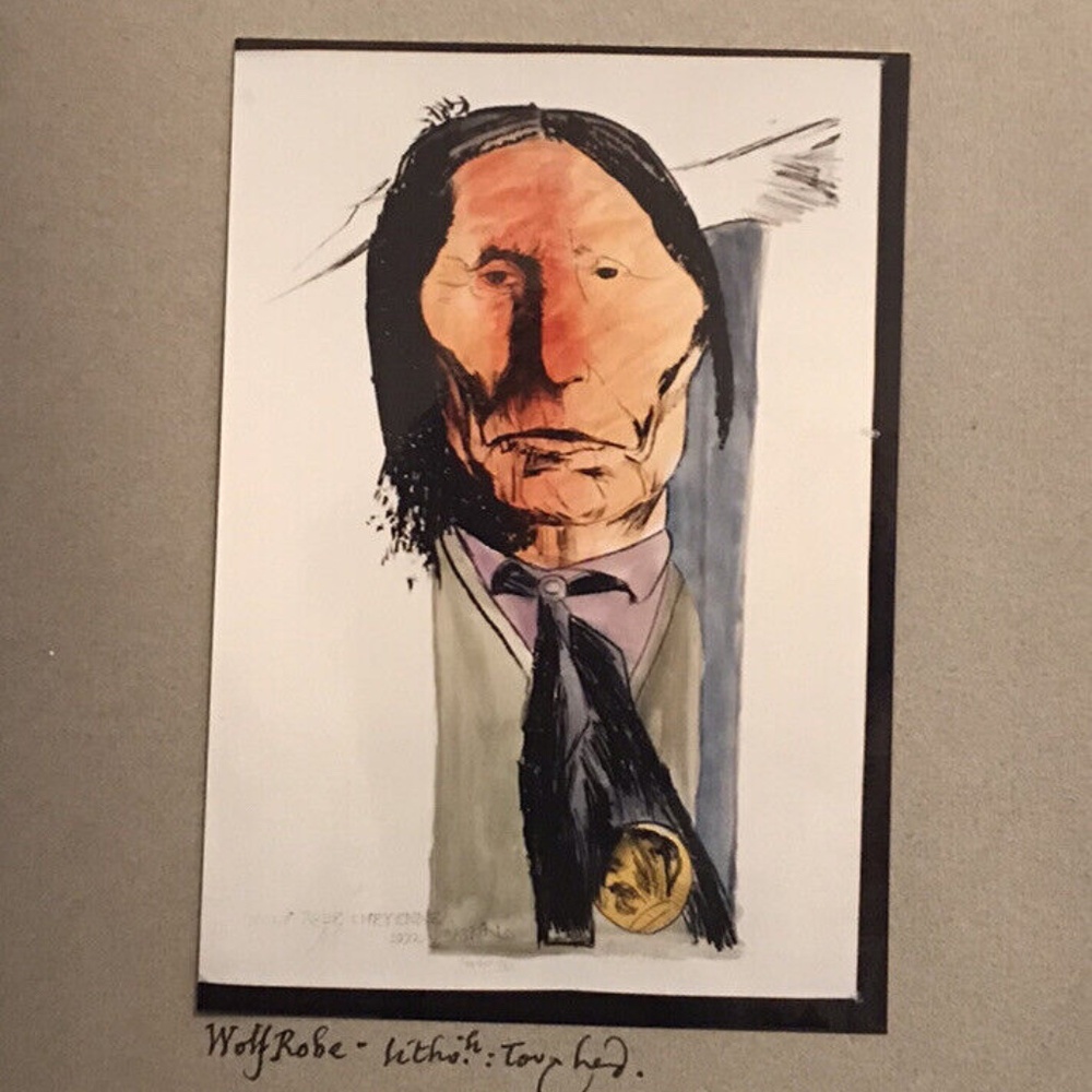 LEONARD BASKIN NATIVE AMERICAN WOLF ROBE ARCHIVE SIGNED ART PAINTING BOOK YALE